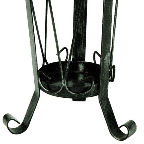 Portaombrelli in Ferro Battuto 22x22xh53 cm colore nero con pomelli in ottone