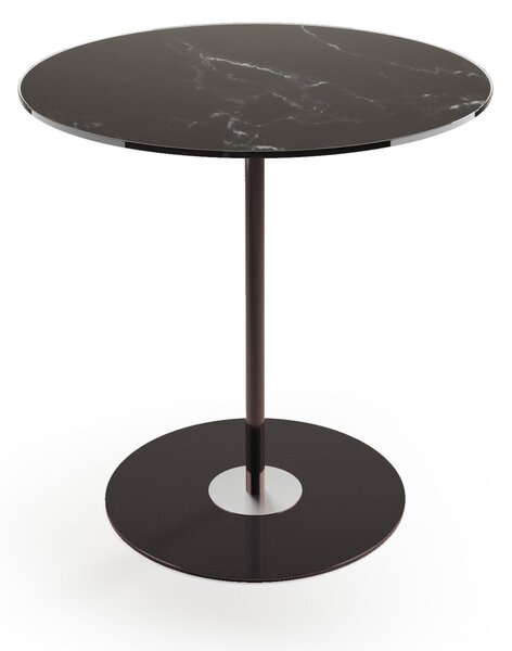 Tavolinetto, tavolo caff� Big Struttura in metallo Piano In vetro Dimensioni 48xh52 cm colore nero
