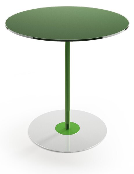 Tavolinetto, tavolo caff� Big Struttura in metallo Piano In vetro Dimensioni 48xh52 cm colore Verde