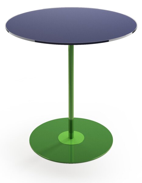 Tavolinetto, tavolo caff� Big Struttura in metallo Piano In vetro Dimensioni 48xh52 cm colore Blu