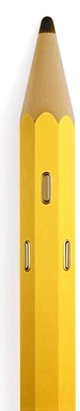 Appendiabiti da parete 4 ganci Matita 10x5xh140 cm in legno riciclato colore Giallo