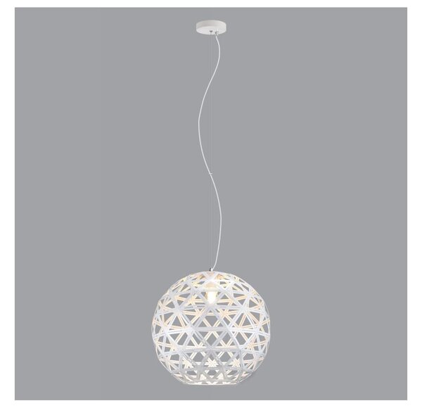 Lampadario a sospensione con filo FROZEN 1xE27/60W/230V diametro 50 cm bianco
