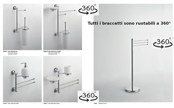Asta attrezzata Bidet portasapone e asciugamani IDRA 33x16xh32 cm finitura inox lucido bagno galvanico di oltre 22 micron inalterabile nel tempo