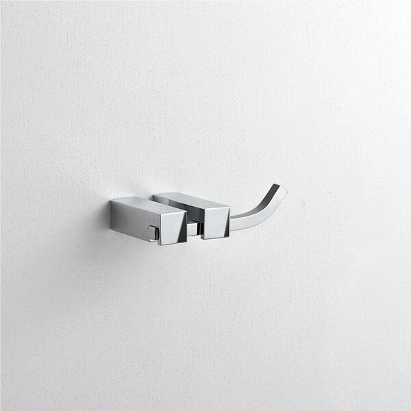 Appendino singolo CIPRO 10,5x6xh3cm, anima in ottone finitura inox lucido fissaggio con viti e stop