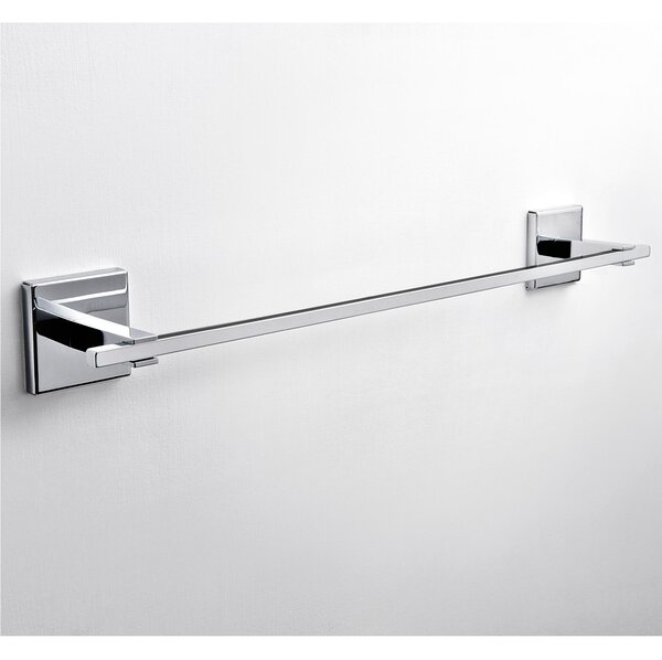 Porta asciugamani fissaggio Viti e Stop, Plano 40x6,5xh5,5 cm in finitura cromo lucido