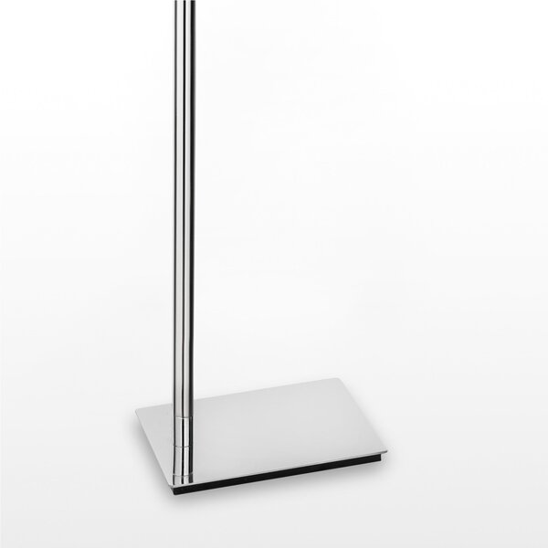 Piantana portasciugamani da bagno 2 bracci snodati Linea Basic Design Moderno dimensioni 33x15xh90 cm - bracci lunghezza 28 cm cromo lucido Garanzia i0 anni contro la ruggine