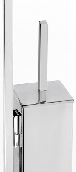 Piantana WC Bidet con Porta carta e porta scopino Linea Living Design Moderno dimensioni 26x12xh75 cm - cromo lucido Garanzia i0 anni contro la ruggine