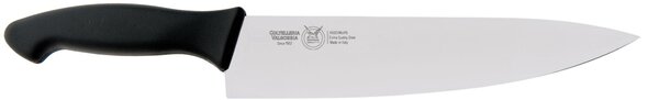 Coltello cucina cm 24, colore nero , manico in gomma termoplastica