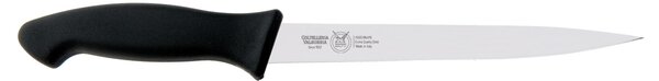 Coltello filettare flessibile cm 18, colore nero , manico in gomma termoplastica