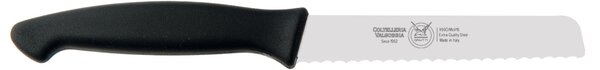 Coltello pomodoro cm 12, colore nero , manico in gomma termoplastica