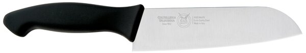 Coltello santoku cm 18, colore nero , manico in gomma termoplastica