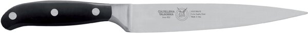 Coltello filettare flessibile lama forgiata cm 18 indispensabile per le operazioni di sfilettatura del pesce in acciaio W.Nr.1.4116 , Manico in Resina Acetalica e rivetti inox