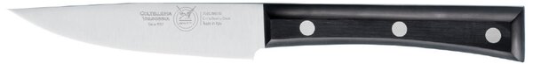 Coltello bistecca largo cm 12, colore nero, manico in resina acetalica nera
