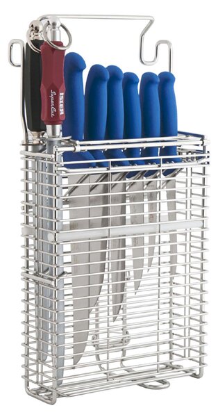 Cesto Portacoltelli 6 pz + 2 acciaini Cesto realizzato in acciaio inossidabile W.Nr. 1.4307 Cesto che pu� contenere 6 coltelli+ 2 acciaini