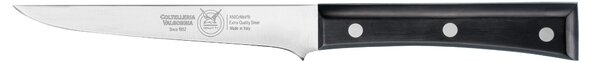 Coltello disossare consumato cm 14, colore nero, manico in resina acetalica nera