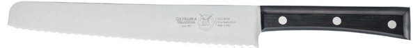 Coltello pane cm 23, colore nero, manico in resina acetalica nera