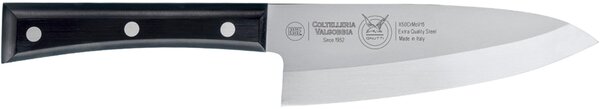 Coltello Deba in acciaio temperato18/10 cm 18 manico in Paperstone piccola mannaia consente di tagliare le teste di pesce senza danni
