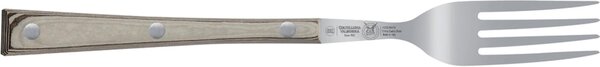 Forchetta da tavola in acciaio inox 18/10 colore nocciola, manico in paperstone 206 mm perfetto per tavola cucina