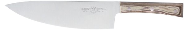 Coltello cucina cm 24, colore nocciola, manico in paperstone