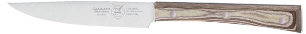 Coltello bistecca stretto cm 13, colore nocciola, manico in paperstone