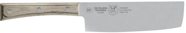 Coltello Nakiri in acciaio 18/10 cm 16 manico in Paperstone ideale per il taglio e la lavorazione delle verdure molto precisi