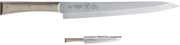 Coltello Yanagiba in acciaio 18/10 cm 27 manico in Paperstone ideale per il sushi e per affettare il pesce crudo