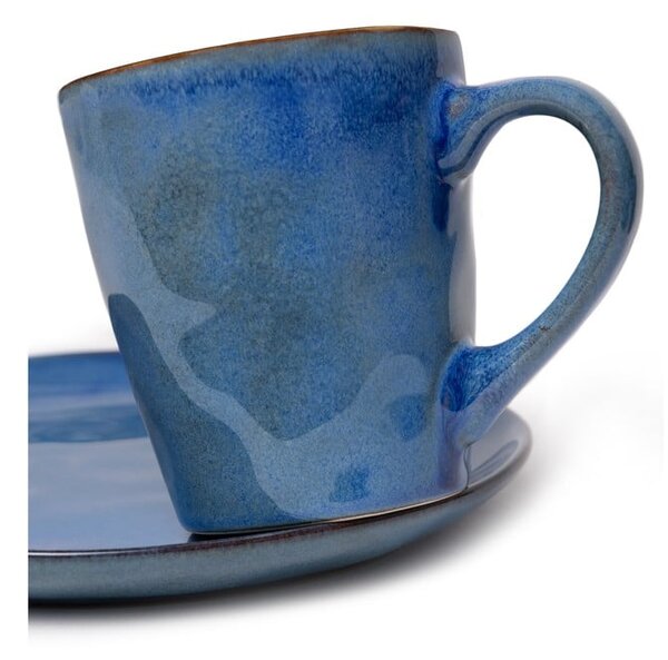 Set da pranzo in gres blu scuro 16 pezzi Glosia - Bonami Selection