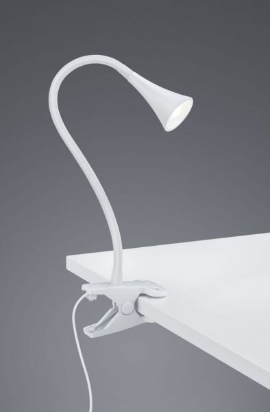 Lampada a morsetto viper led flessibile con pinza bianca r22398101