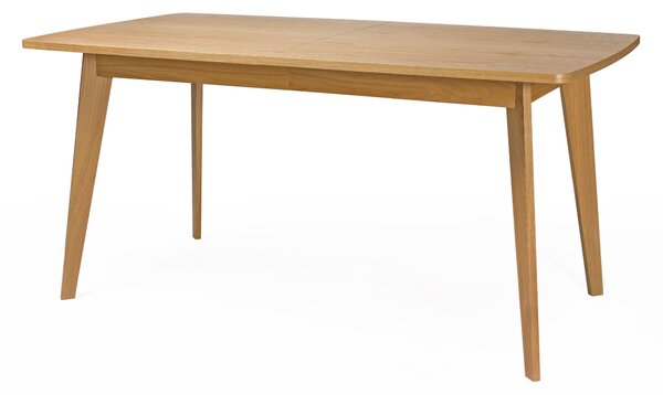 Tavolo allungabile Kensal in legno ingegnerizzato e massiccio, dimensioni 160/200 x 90 x h77 cm, peso 38 Kg, finitura quercia