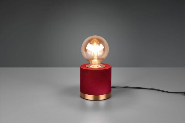 Lampada da tavolo judy base metallo ottone satinato r50691010 rosso