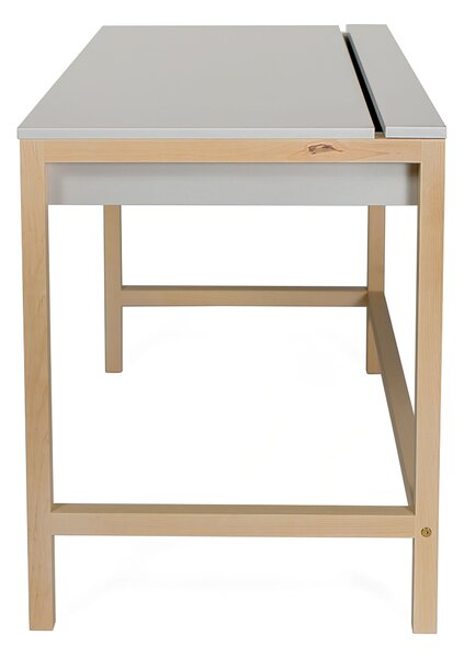 Scrivania Northgate MEL grigia in legno ingegnerizzato e massiccio, dimensioni 112 x 60 x h76 cm, peso 26 Kg, finitura grigio, betulla