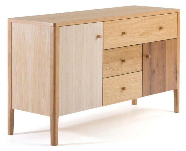 Credenza Villa in legno ingegnerizzato e massiccio, dimensioni 135 x 45 x h78 cm, peso 55 Kg, finitura legna