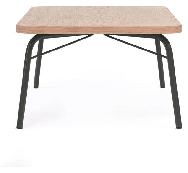 Tavolino Ashburn Nero in legno ingegnerizzato, metallo, dimensioni 125 x 65 x h40 cm, peso 18 Kg, finitura rovere, nero