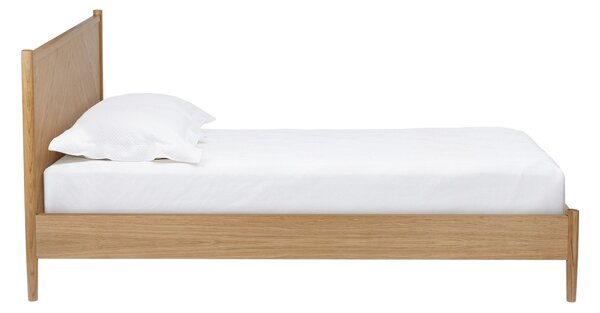 Letto Farsta angolo 140x200 in legno ingegnerizzato e massiccio, dimensioni 140 x 200 x h96 cm, peso 47 Kg, finitura quercia