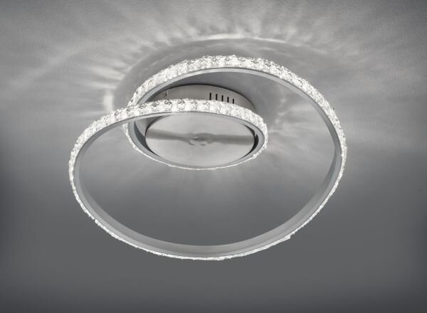 Plafoniera led rubin r62021105 alluminio effetto cristallo luce bi