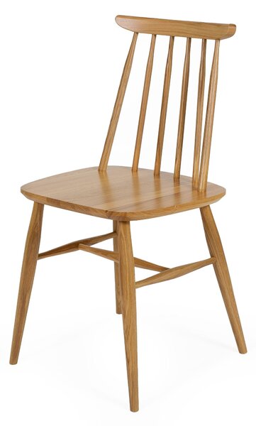 Sedia Aino Rovere in legno massiccio, dimensioni 42,5 x 45 x h81 cm, peso 4,4 Kg, finitura quercia