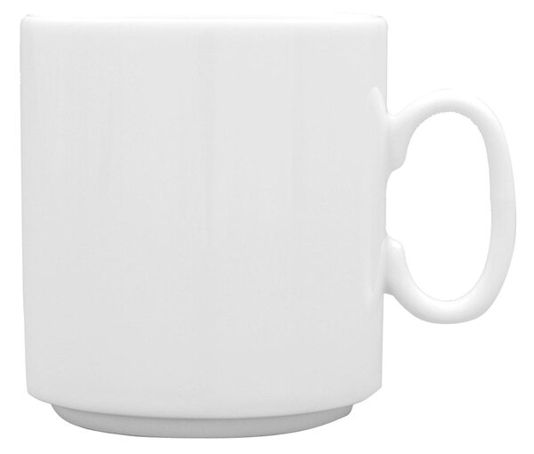 Mug in porcellana bianca TRENTO 6 pezzi CL 30 in porcellana bianca in lavabile in lavastoviglie