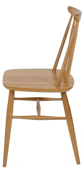 Sedia Aino Rovere in legno massiccio, dimensioni 42,5 x 45 x h81 cm, peso 4,4 Kg, finitura quercia