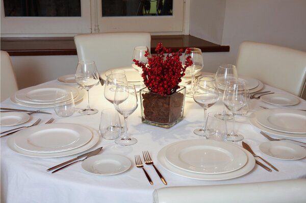 Piatto Fondo rotondo in New Bone Porcelain SPRING 22,5 cm 6 pezzi lavabile in lavastoviglie