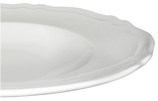 Piatto Rotondo Pasta RINASCIMENTO 27.00 CM in porcellana bianca lavabile in lavastoviglie, confezione 6 pezzi
