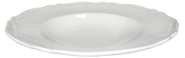 Piatto Rotondo Pasta RINASCIMENTO 27.00 CM in porcellana bianca lavabile in lavastoviglie, confezione 6 pezzi