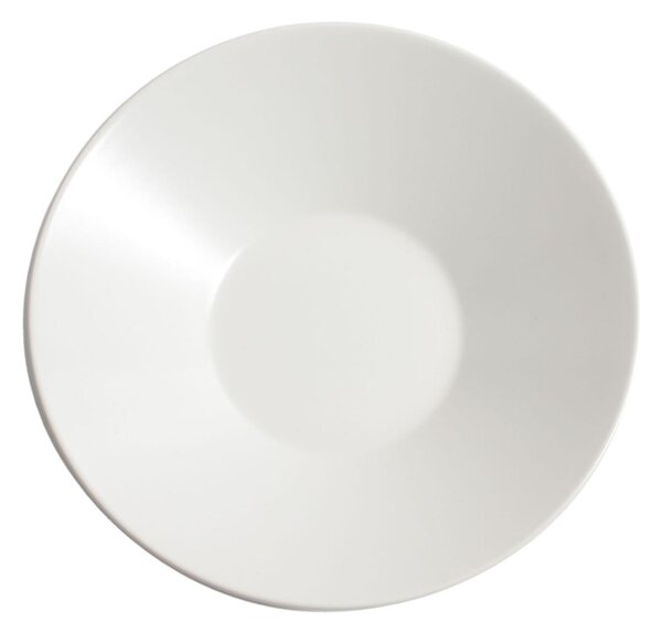 Piatto fondo rotondo 6 pezzi in Gres Bianco 23 CM in colore bianco