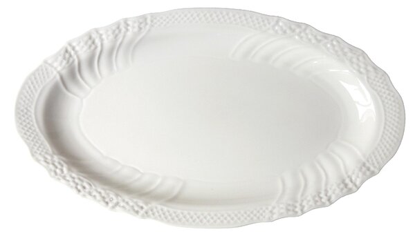 Raviera ovale da portata CONCHIGLIA 6 pezzi in porcellana bianca 20 CM lavabile in lavastoviglie