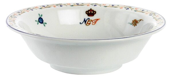 Coppetta macedonia gelato in porcellana Decoro REX FLOWER diametro 13 cm set da 6 PEZZI in porcellana bianca lavabile in lavastoviglie