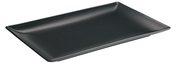 Piatto rettangolare da portata in Gres 30x20 CM in colore nero satinato non lucido
