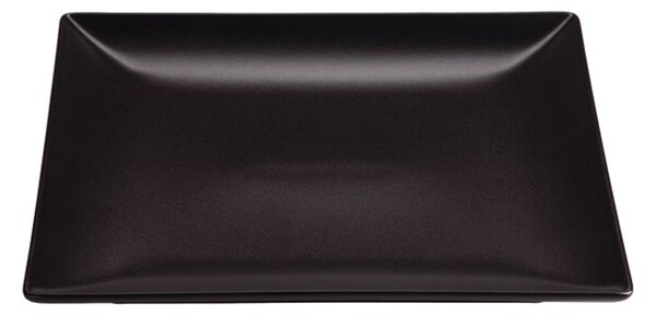 Piatto quadrato da portata in Gres 21x21 CM in colore nero satinato non lucido
