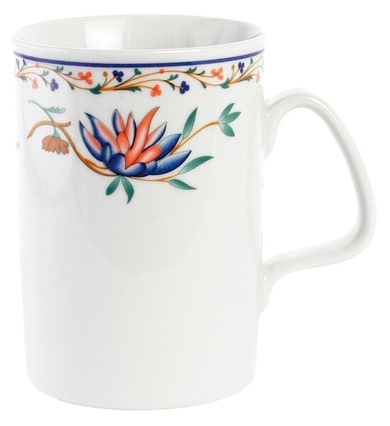 Mug in porcellana REX FLOWER 7,5Xh11 cm CL 35 in porcellana bianca in lavabile in lavastoviglie