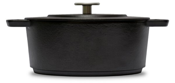 Casseruola Ovale in ghisa con coperchio � 28 cm Combekk colore nero