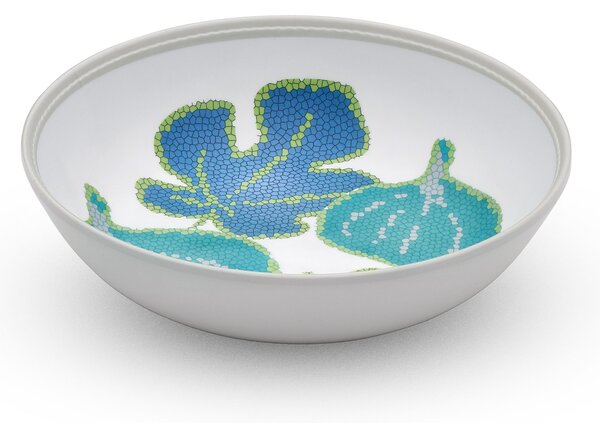 Piatto fondo in melamina set 2 pezzi FICUS Touch-MeL � 20,4xh5,5 cm certificato per l'uso alimentare Bianco Acquamarina Pervinca Lavanda;Verde