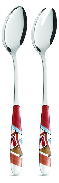 Coppia insalata madrid, inox 18/c (aisi430), manico in nylon adatto alla lavastoviglie